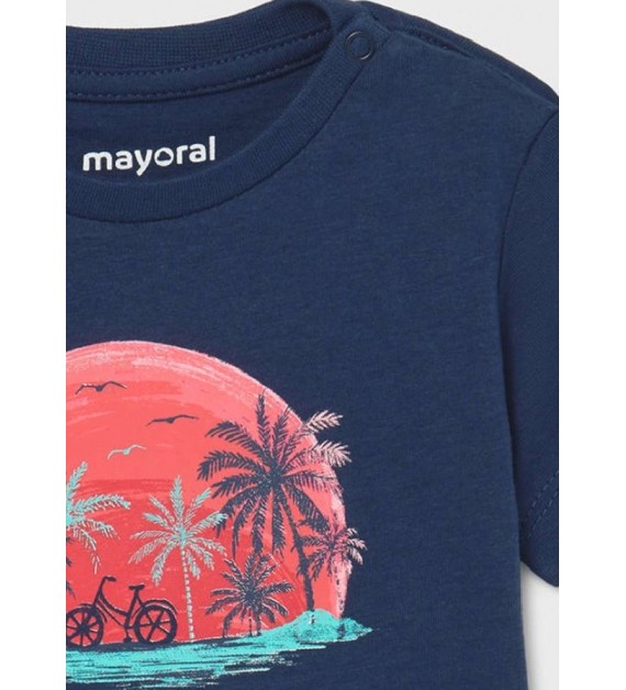 Mayoral Σετ 2 Mπλούζες Kοντομάνικες Baby Aγόρι