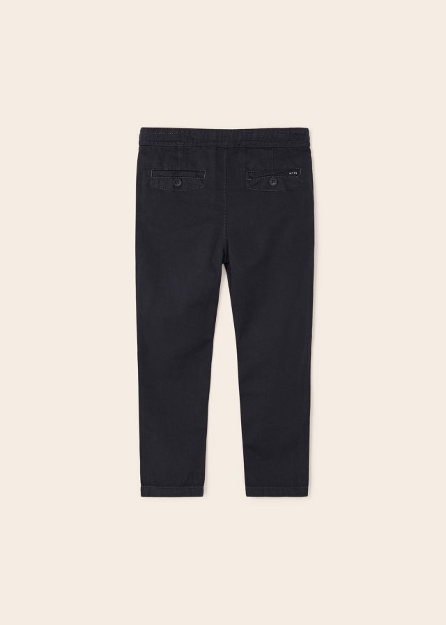 Mayoral Παντελόνι Μακρύ Λινό Λοξότσεπο Ανθρακί Για Αγόρι