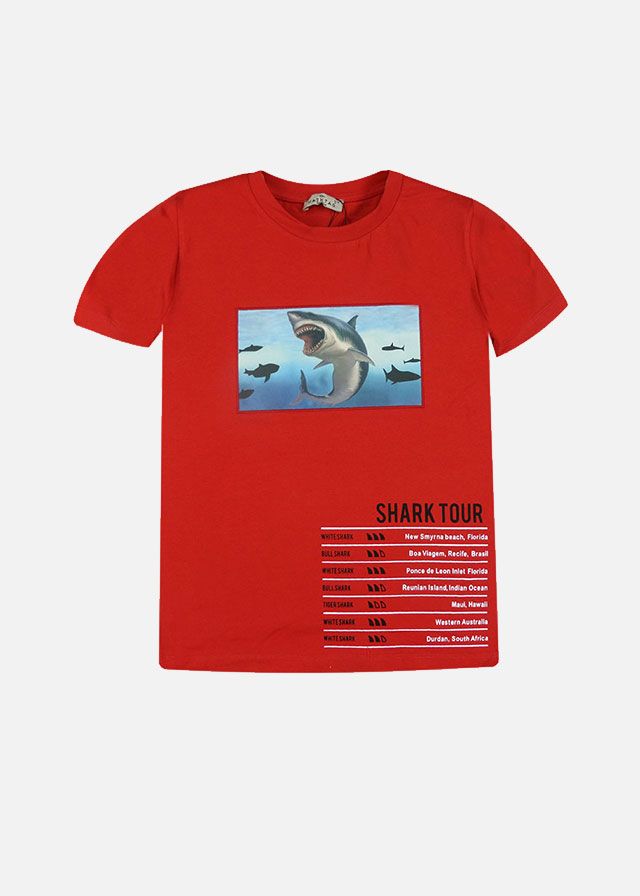 Hashtag Μπλούζα Κοντομάνικη Κόκκινη 214731