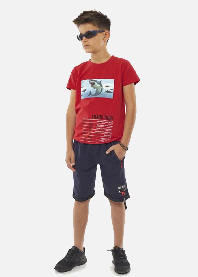 Hashtag Μπλούζα Κοντομάνικη Κόκκινη 214731