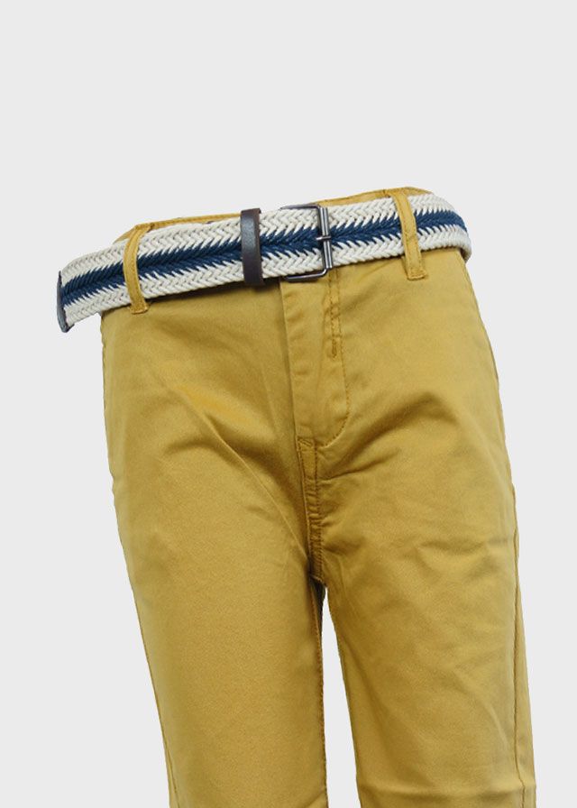 Hashtag Παντελόνι Εποχικό Με Ζώνη Μουσταρδί 202714