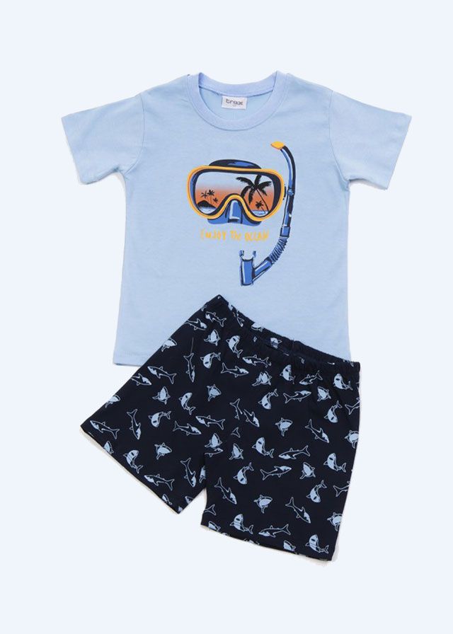 Trax Πιτζάμα Για Αγόρι Σιέλ 41490