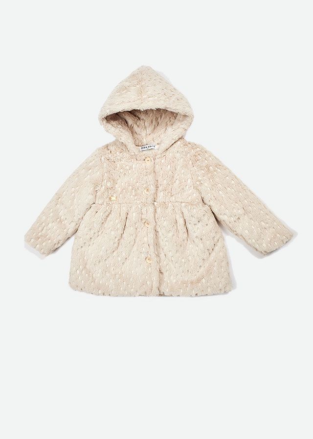 Εβίτα Γούνα Με Κουκούλα Μπεζ 239264