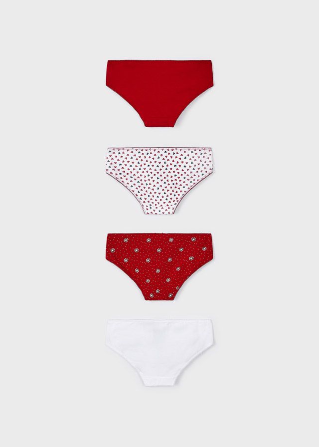 Mayoral Σετ 4 Βρακάκια Από Βαμβάκι Για Κορίτσι