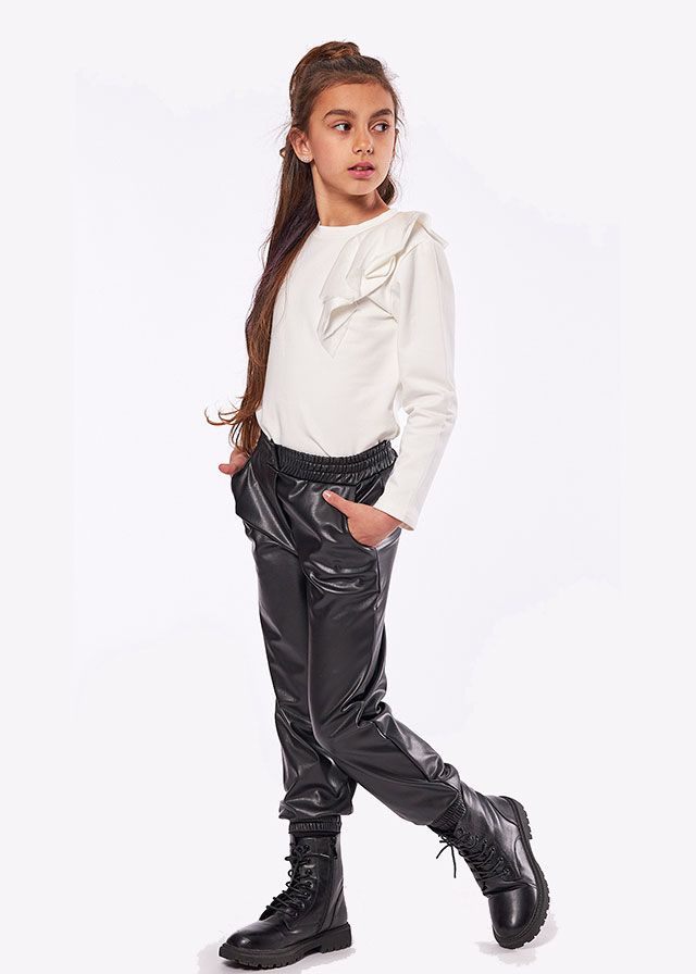 Εβίτα Δερματίνη Μαύρο Παντελόνι 239086