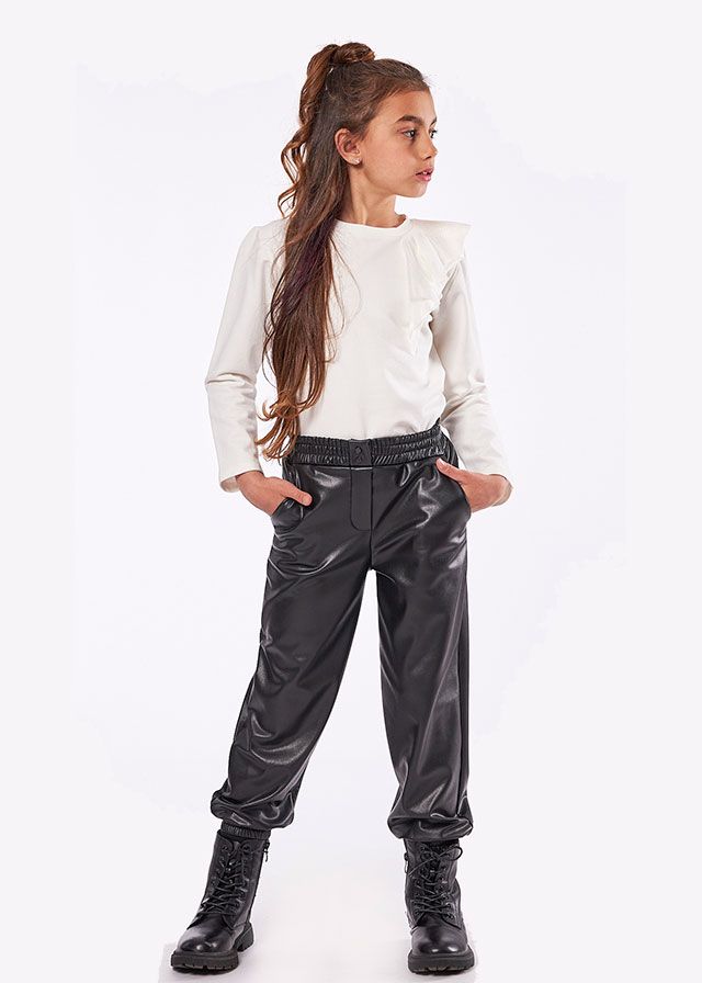 Εβίτα Δερματίνη Μαύρο Παντελόνι 239086