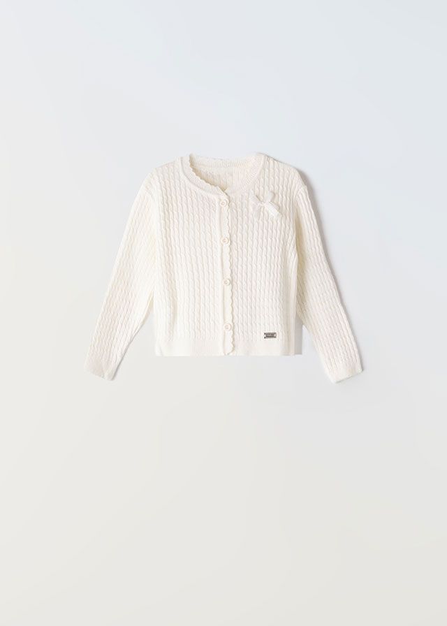 Εβίτα Ζακέτα Πλεκτή Λευκή 242215