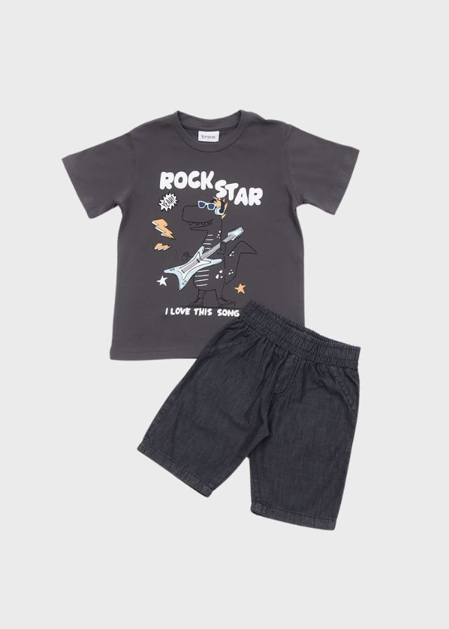 Trax Σετ 2 Τεμαχίων Ανθρακί 41422