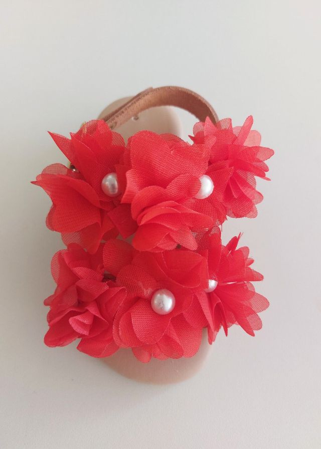 Χειροποίητα Ανατομικά Πέδιλα Κόκκινα 24-05555-090