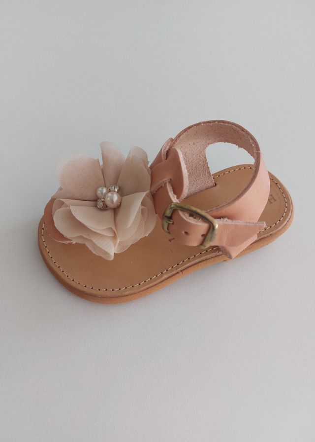 Χειροποίητα Πέδιλα Μπεζ 24-05555-091