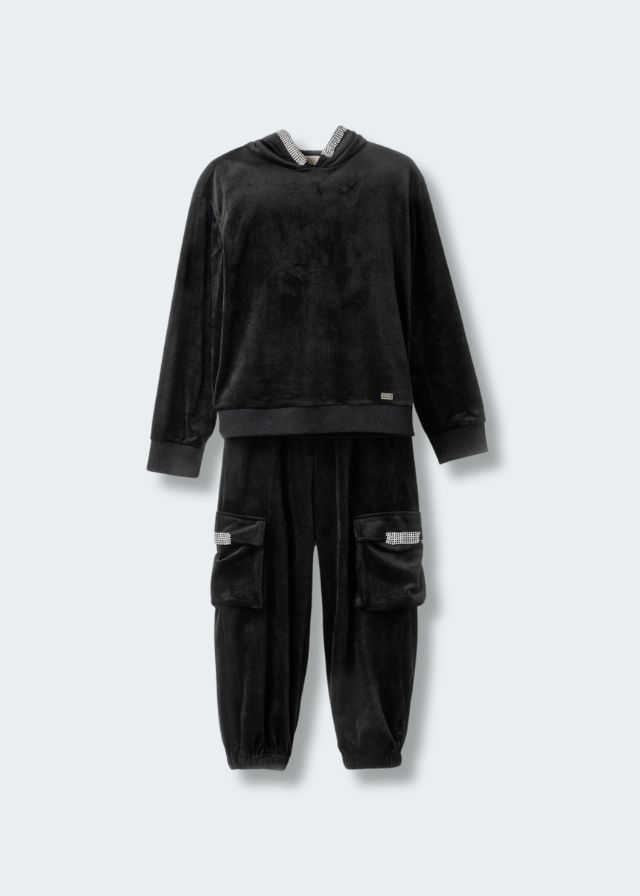 Εβίτα Σετ 2 Τεμαχίων Βελουτέ Μαύρο 243105