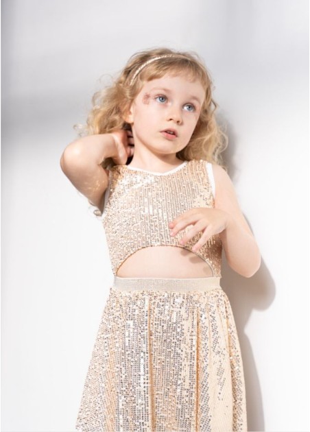 Εβίτα Φόρεμα Χρυσό 254224