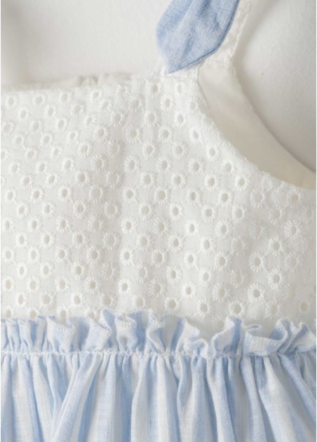 Εβίτα Σετ Φόρεμα Με Τσιμπιδάκι Σιελ 254228