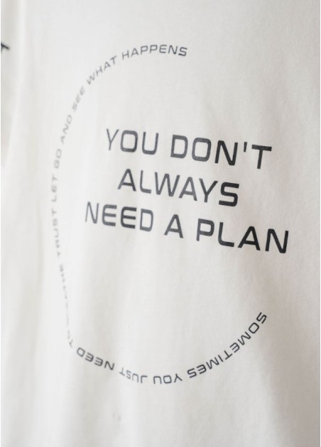 Hashtag Μπλούζα Κοντομάνικη Εκρού 254704