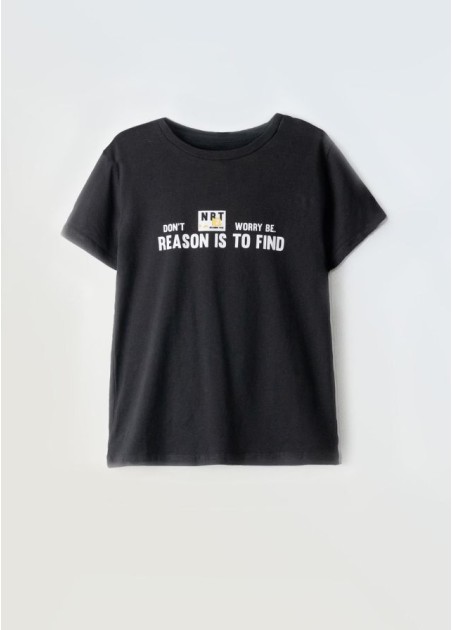 Hashtag Μπλούζα Κοντομάνικη Μαύρη 254707