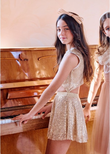 Εβίτα Φόρεμα Χρυσό 254054