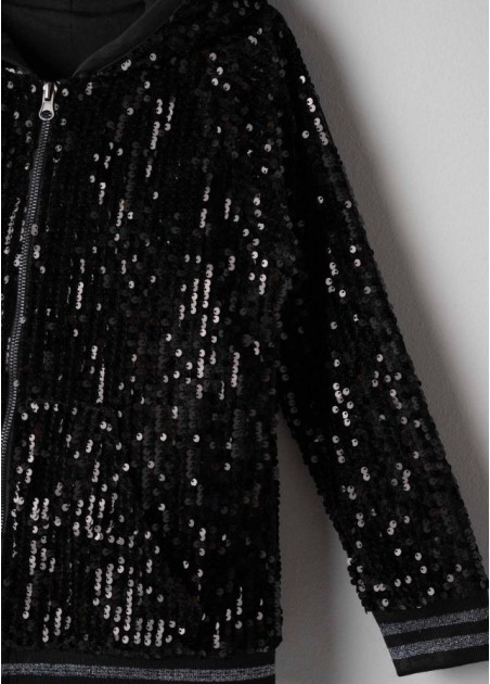 Εβίτα Ζακέτα Μαύρη Με Πούλιες 243099