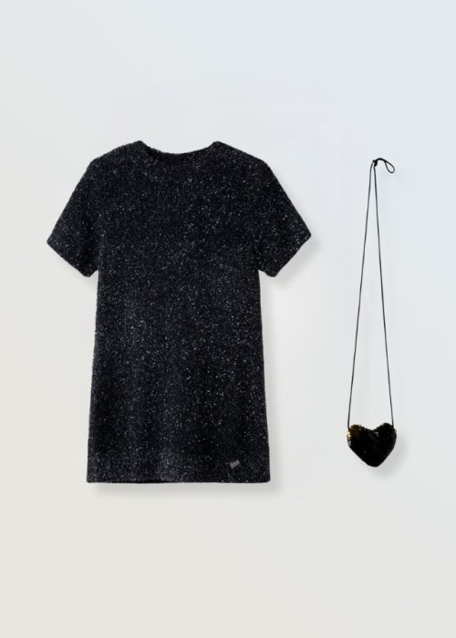 Εβίτα Σετ Φόρεμα Μαύρο Με Τσάντα 243102