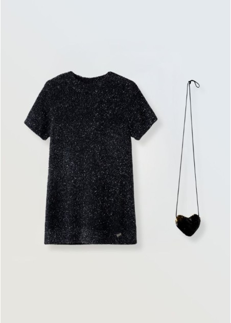 Εβίτα Σετ Φόρεμα Μαύρο Με Τσάντα 243102