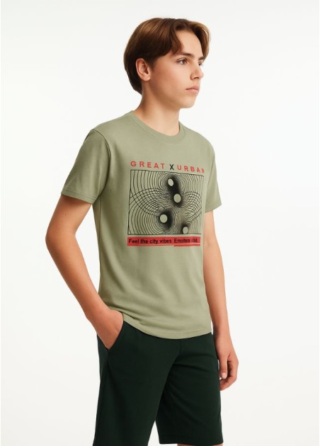 Trax Μπλούζα Κοντομάνικη Χακί 41353