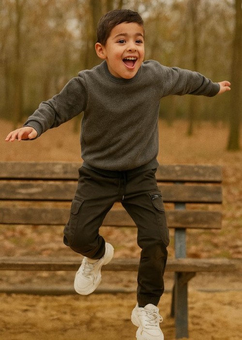 Hashtag Παντελόνι Cargo Ανθρακί 243745