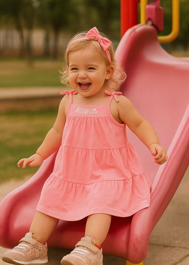 Εβίτα Φόρεμα Μακό Ροζ 226544