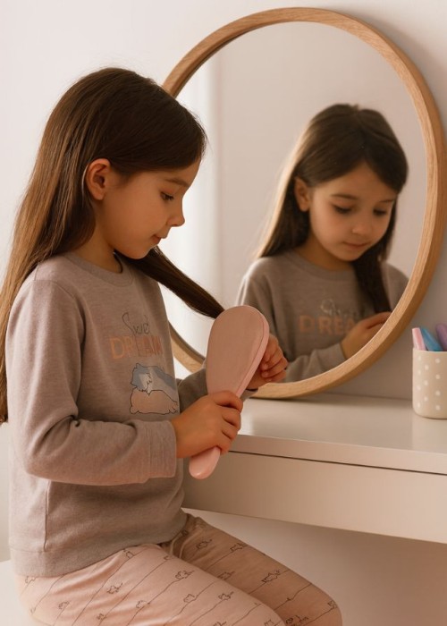 Εβίτα Πιτζάμα Με Μάσκα Ύπνου Ροζ H-358