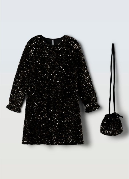 Εβίτα Σετ Φόρεμα Με Τσάντα Μαύρο 255054