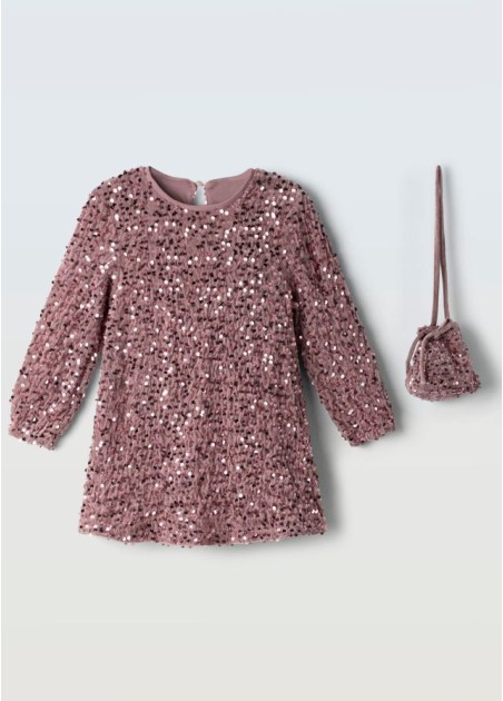 Εβίτα Σετ Φόρεμα Με Τσάντα Ροζ 255251