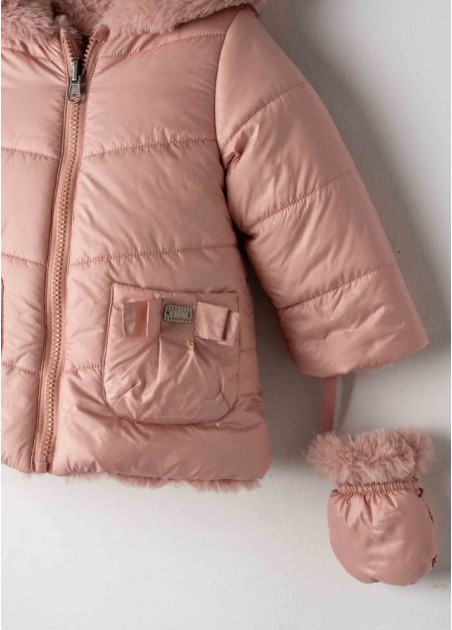 Εβίτα Μπουφάν Με Γάντια Ροζ 255535