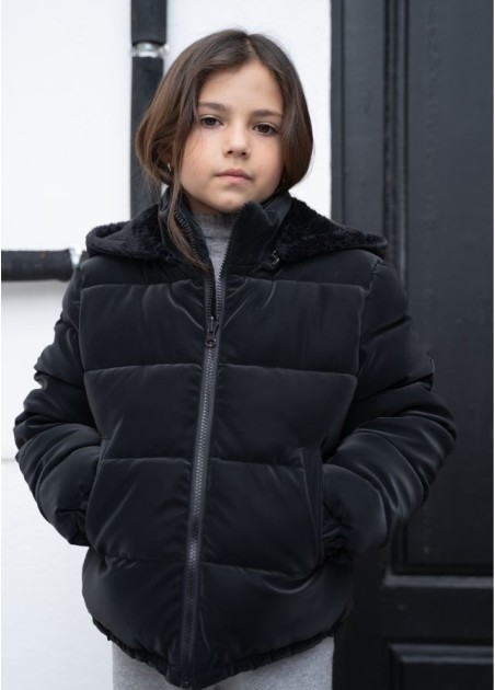 Εβίτα Μπουφάν Με Τσάντα Μαύρο 255050