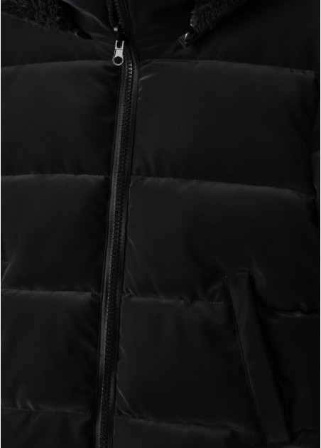 Εβίτα Μπουφάν Με Τσάντα Μαύρο 255050