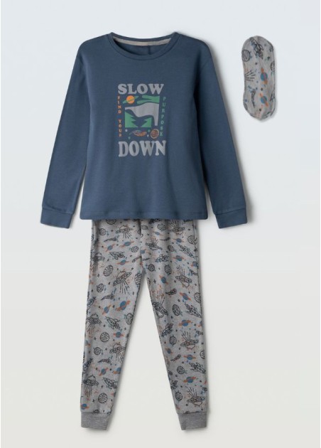 Hashtag Πιτζάμα Με Μάσκα Ύπνου H-623