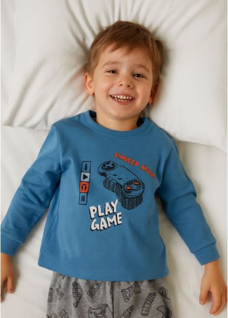 Hashtag Πιτζάμα Με Μάσκα Ύπνου H-355