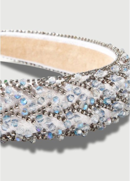 Στέκα Χοντρή Ασημί-Μπλε 18569-0009