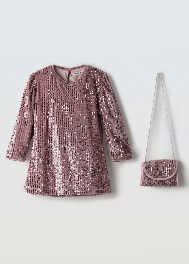 Εβίτα Σετ Φόρεμα Με Τσάντα Ροζ 255300