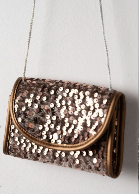 Εβίτα Σετ Φόρεμα Με Τσάντα Χρυσό 255095