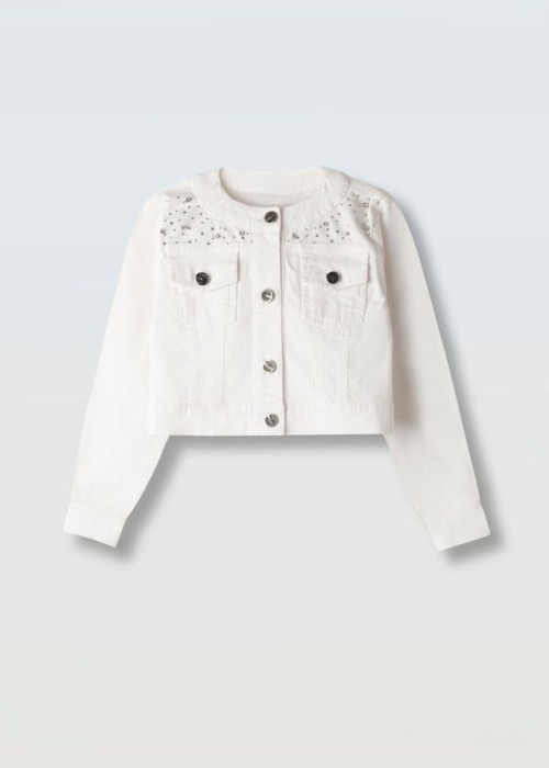 Εβίτα Τζάκετ Λευκό 266026